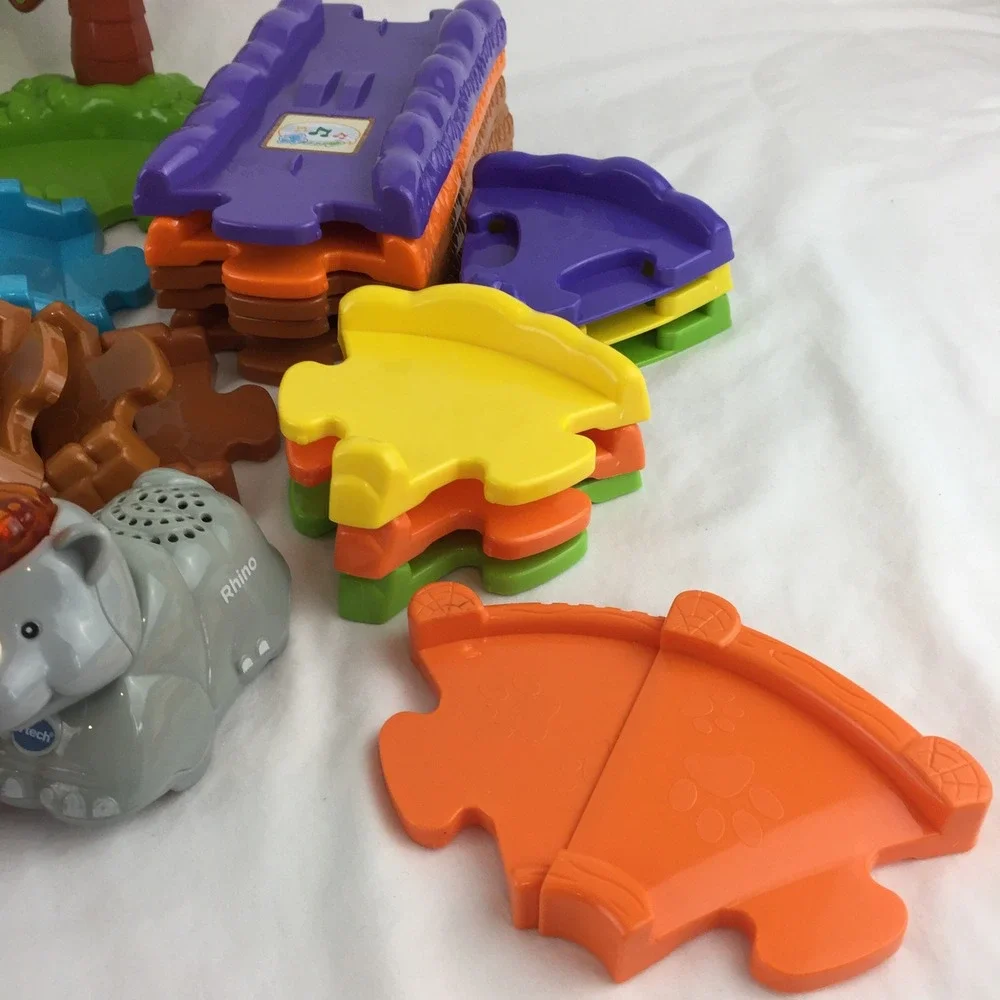 VTech Go Go Smart Animals Monkey Rhino Figures 55 Track Pieces Tested